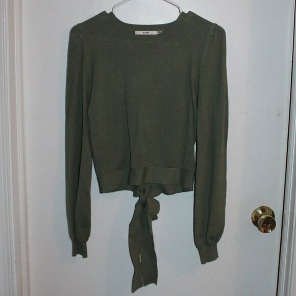 Francesca's Collections Sweaters - Mi Ami by Francescas Green Sweater with back Bow